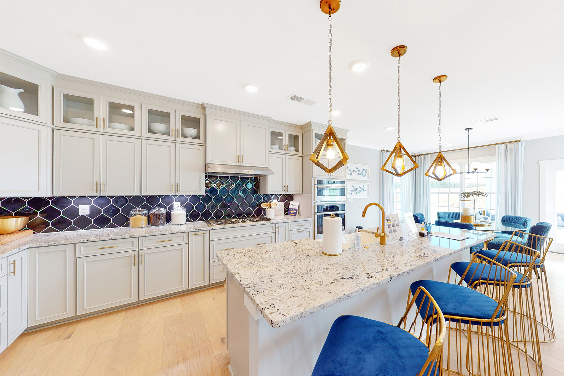 Blue and Gold Kitchen